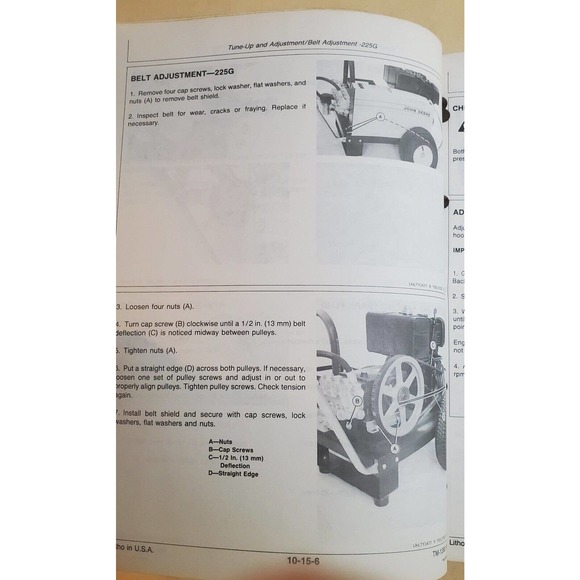 John Deere TM-1383 Technical Manual for Model 215G and 225G Pressure Washers - Picture 3 of 3